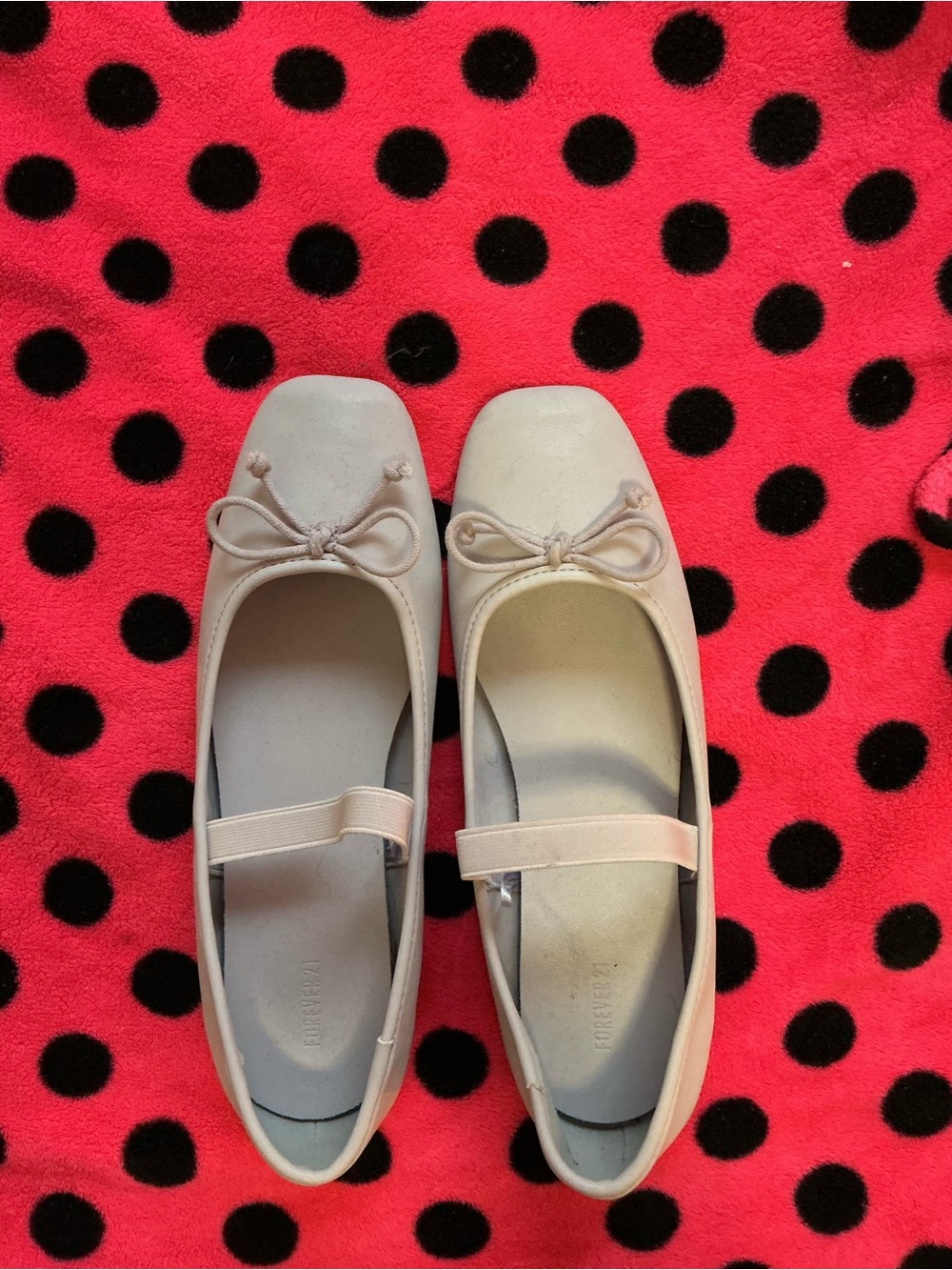 Women’s Ballet Flats — Light Pink Bow Strap